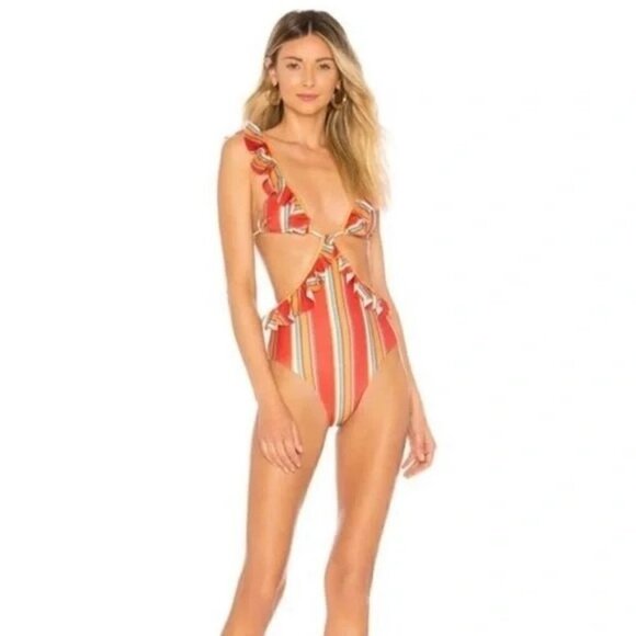 Lovers + Friends Better Vibes One Piece Swimsuit S - Picture 1 of 10
